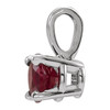 Platinum 4 mm Lab-Grown Ruby Pendant
