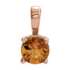 14K Rose 6 mm Natural Citrine Pendant