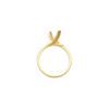 Solitaire Ring Mounting in 10 Karat White Gold for Marquise Stone