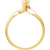 Marquise V Prong Solitaire Ring Mounting in 18 Karat White Gold for Marquise Stone