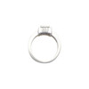 Bezel Set Ring Mounting in 10 Karat White Gold for Square Stone