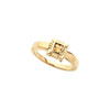 Bezel Set Ring Mounting in 14 Karat Rose Gold for Square Stone