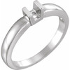 Channel Set Ring Mounting in 18 Karat White Gold for Square Stone