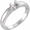 Channel Set Ring Mounting in Sterling Silver for Square Stone