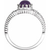 Vintage Inspired Solitaire Ring Mounting in Platinum for Oval Stone