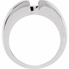 Bezel Set Solitaire Ring Mounting in 18 Karat White Gold for Round Stone