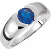 Bezel Set Solitaire Ring Mounting in 18 Karat Rose Gold for Round Stone