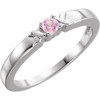 Family XO Ring Mounting in Platinum for Round Stone