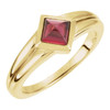 Bezel Set Cabochon Ring Mounting in Sterling Silver for Square Stone