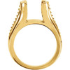 Accented Ring Mounting in 10 Karat Rose Gold for Cushion Stone