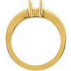 Accented Ring Mounting in 14 Karat Rose Gold for Emerald Stone