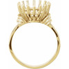 Solitaire Crown Ring Mounting in 18 Karat White Gold for Round Stone