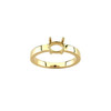 Solitaire Cabochon Ring Mounting in 10 Karat Yellow Gold for Oval Stone
