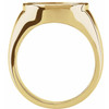 Bezel Set Cabochon Ring Mounting in 10 Karat Rose Gold for Oval Stone