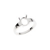 Solitaire Ring Mounting in 14 Karat White Gold for Oval Stone