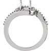Halo Style Ring Mounting in Sterling Silver for Round Stone