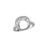 Halo Style Ring Mounting in Sterling Silver for Cushion Stone