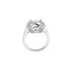 Halo Style Ring Mounting in Sterling Silver for Cushion Stone