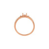 Family Ring Mounting in 14 Karat Rose Gold for Oval Stone