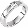 Family Ring Mounting in Platinum for Square Stone