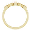 Family Bezel Set Ring Mounting in 18 Karat Yellow Gold for Straight baguette Stone
