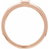 Family Ring Mounting in 10 Karat Rose Gold for Square Stone
