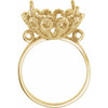 Rope Ring Mounting in 18 Karat Yellow Gold for Oval Stone