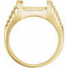 Emerald Bezel Set Ring Mounting in 18 Karat Yellow Gold for Emerald cut Stone