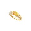 Bezel Set Solitaire Ring Mounting in 18 Karat Yellow Gold for Oval Stone