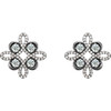 Natural Diamond Earrings in Platinum 3/4 Carat Diamond Earrings           .