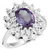 Double Halo Style Ring Mounting in 14 Karat Rose Gold for Oval Stone