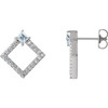 Natural Diamond Earrings in Platinum 5/8 Carat Diamond Earrings      