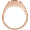 Bezel Set Ring Mounting in 10 Karat Rose Gold for Emerald Stone