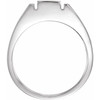Bezel Set Ring Mounting in 18 Karat White Gold for Emerald Stone