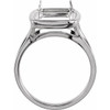 Solitaire Ring Mounting in Platinum for Cushion Stone