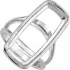 Solitaire Ring Mounting in 18 Karat Rose Gold for Cushion Stone