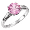 Fleur de Lis Solitaire Ring Mounting in 14 Karat Rose Gold for Round Stone