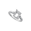 Fleur de lis Ring Mounting in Platinum for Emerald Stone