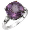 Fleur de Lis Solitaire Ring Mounting in 10 Karat Rose Gold for Cushion Stone