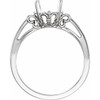 Fleur de Lis Solitaire Ring Mounting in 18 Karat Rose Gold for Round Stone