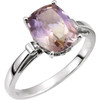 Fleur de lis Ring Mounting in 18 Karat Rose Gold for Cushion Stone