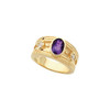 Etruscan Style Bezel Set Band Mounting in 10 Karat Yellow Gold for Oval Stone