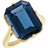 Solitaire Ring Mounting in 18 Karat Rose Gold for Emerald Stone