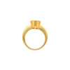 Bezel Set Beaded Ring Mounting in 18 Karat Yellow Gold for Oval Stone