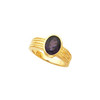 Bezel Set Beaded Ring Mounting in 10 Karat Yellow Gold for Oval Stone
