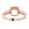 Cushion Scroll Setting® Ring Mounting in 10 Karat Rose Gold for Cushion Stone