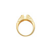 Bezel Set Grooved Ring Mounting in 10 Karat Rose Gold for Oval Stone