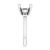 Three Stone Engagement Ring Mounting in 10 Karat White Gold for Round Stone