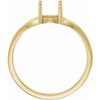 Cabochon Ring Mounting in 10 Karat Yellow Gold for Round Stone