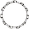 Baguette Accented Eternity Band Mounting in 10 Karat Yellow Gold for Straight baguette Stone